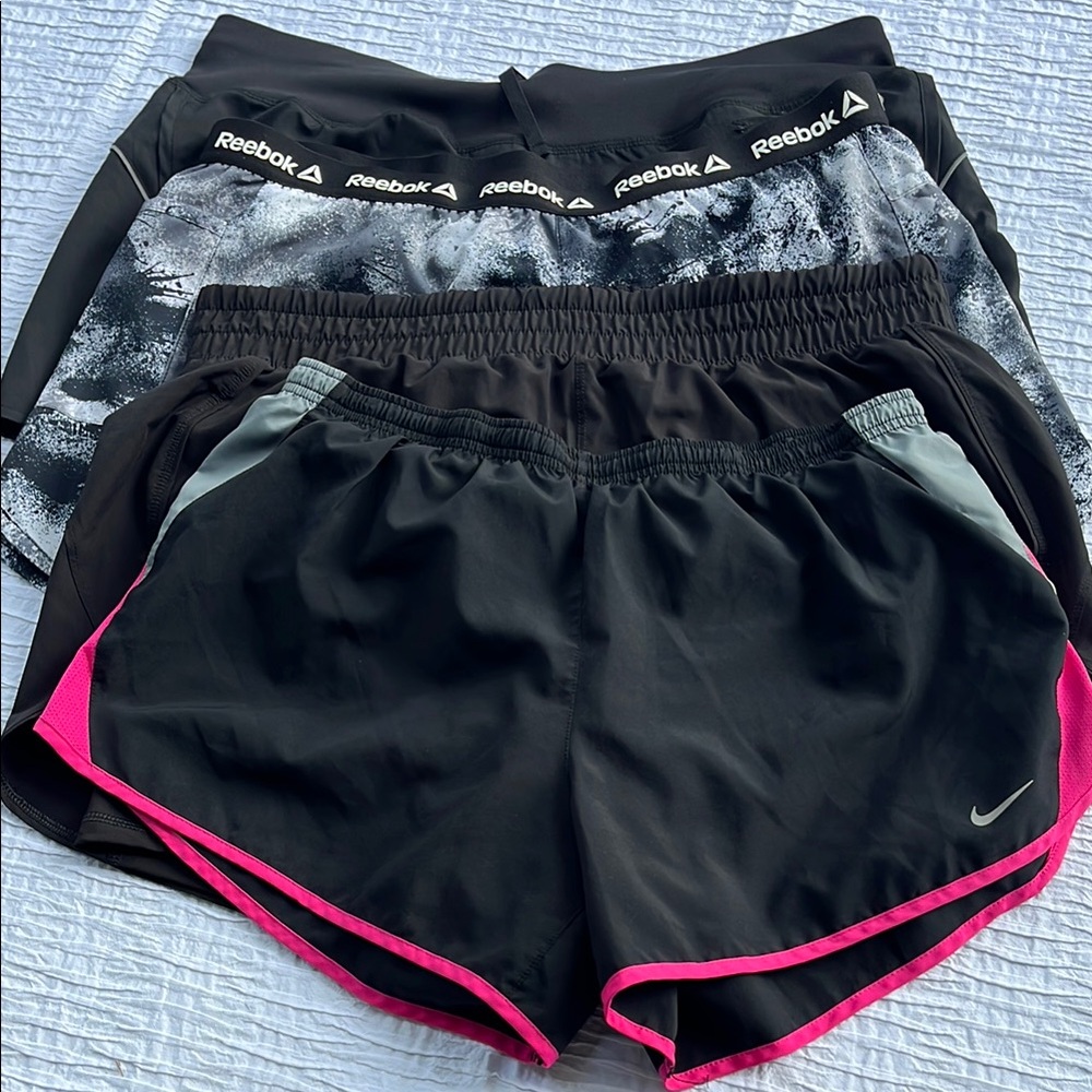 Nike‎ shorts Reebok Black and Gray Athletic Lightweight Performance XL lot